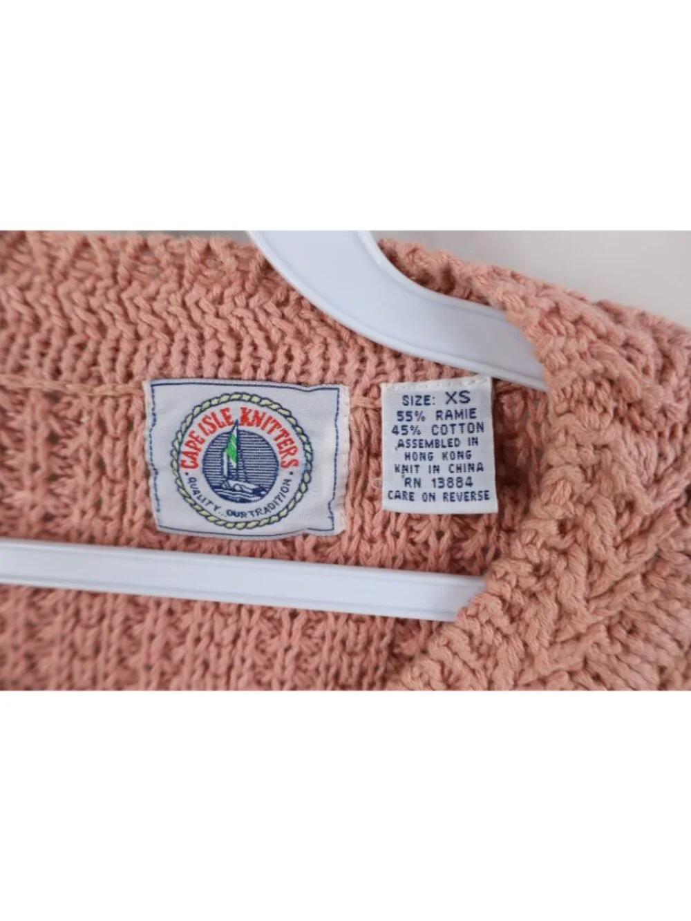 Vintage 90s Streetwear Women XS Blank Chunky Ribbed Knit Crewneck Sweater Pink
